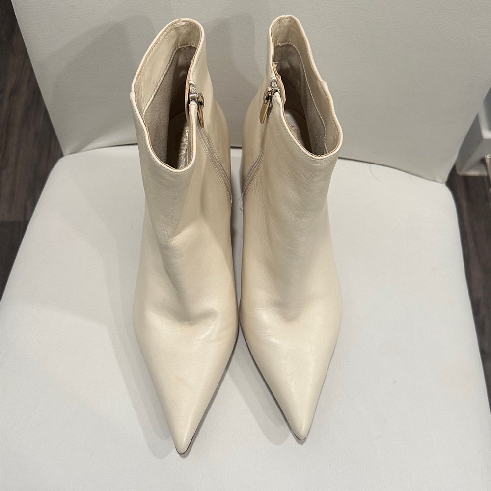 Vince Camuto Cream Ankle Boots - Picture 3 of 4